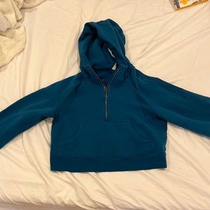 Lulu lemon dark blue over sized half zip scuba